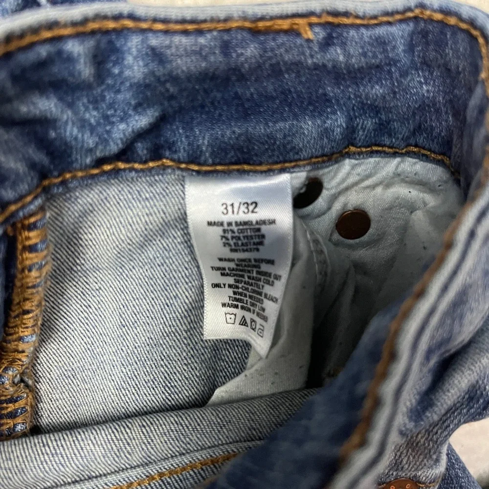 Aeropostale Jeans Mens 31x32 Blue Super Skinny Distressed Medium‎ Wash Denim